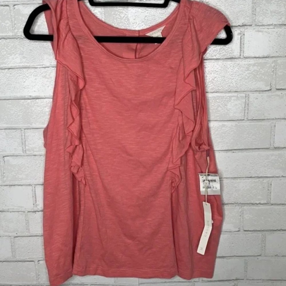 NWT Caslon Pink Blossom Flutter Sleeve Top - Picture 3 of 11